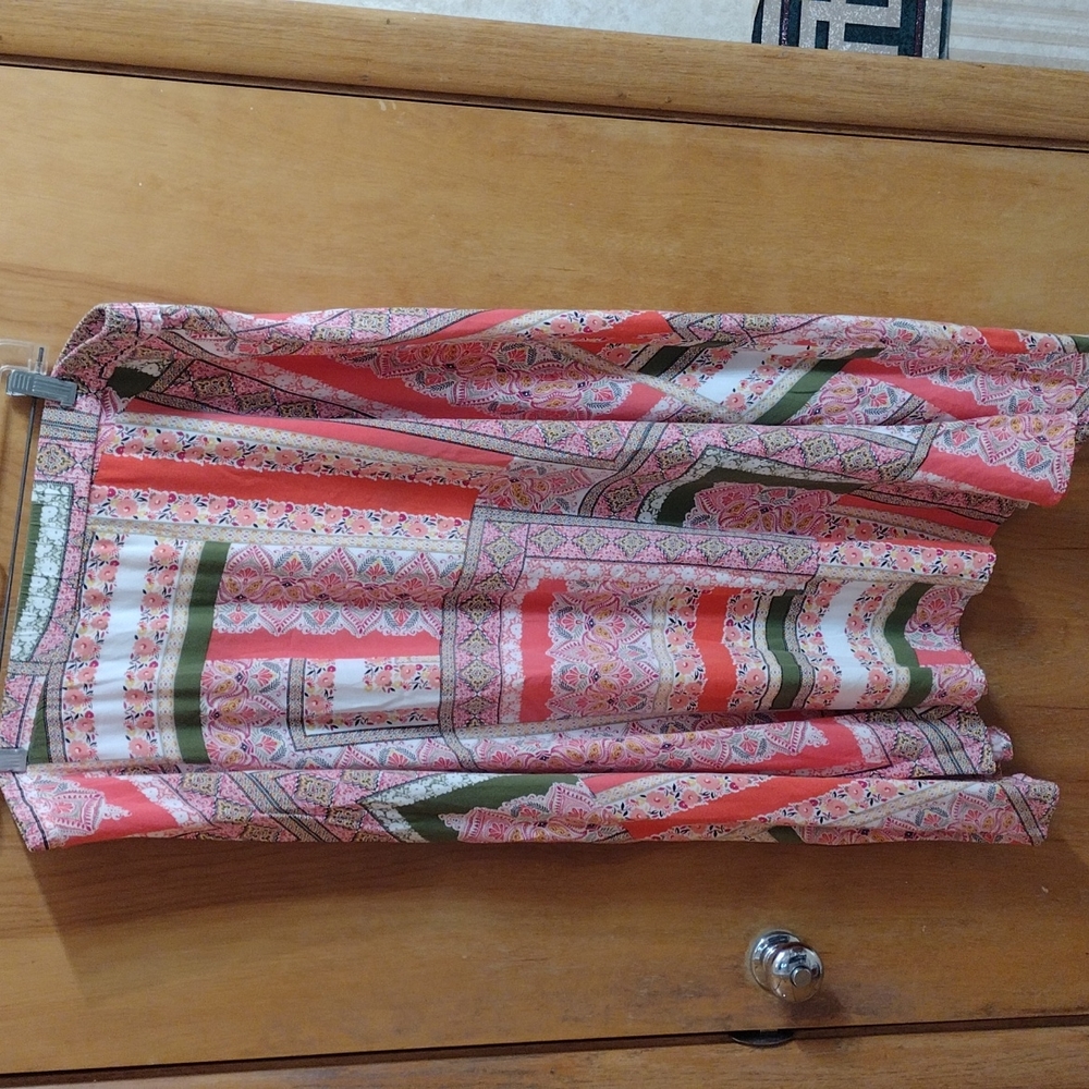 Roz & Ali quilted print skirt. Size Women's 1X.
